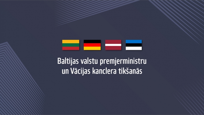 Lietuvas,Vācijas, Latvijas un Igaunijas karogi.