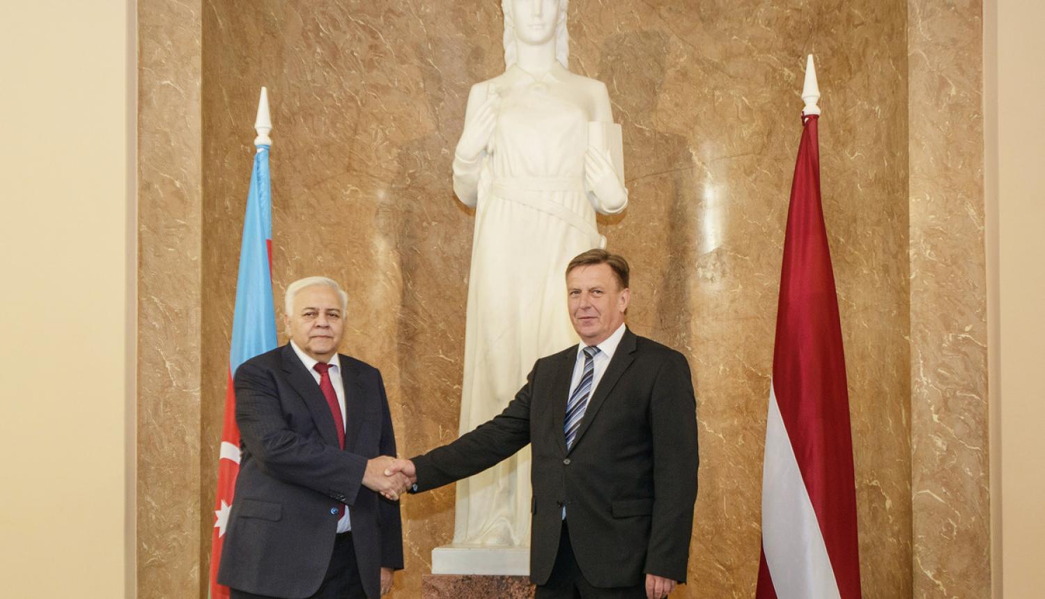 M.Kučinskis tiekas ar Azerbaidžānas parlamenta priekšsēdētāju