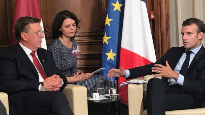 M. Kučinskis ar Francijas prezidentu apspriež abu valstu sadarbību un situāciju Eiropā