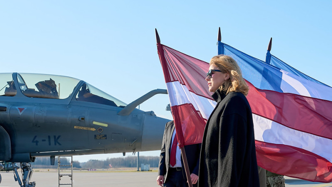 14.04.2026. Ministru prezidente Evika Siliņa piedalās pasākumā Nacionālo bruņoto spēku bāzē “Lielvārde”, kur, demonstrējot sabiedroto klātbūtni Baltijas reģionā, nosēdīsies Francijas Gaisa spēku iznīcinātāji “Rafale”.