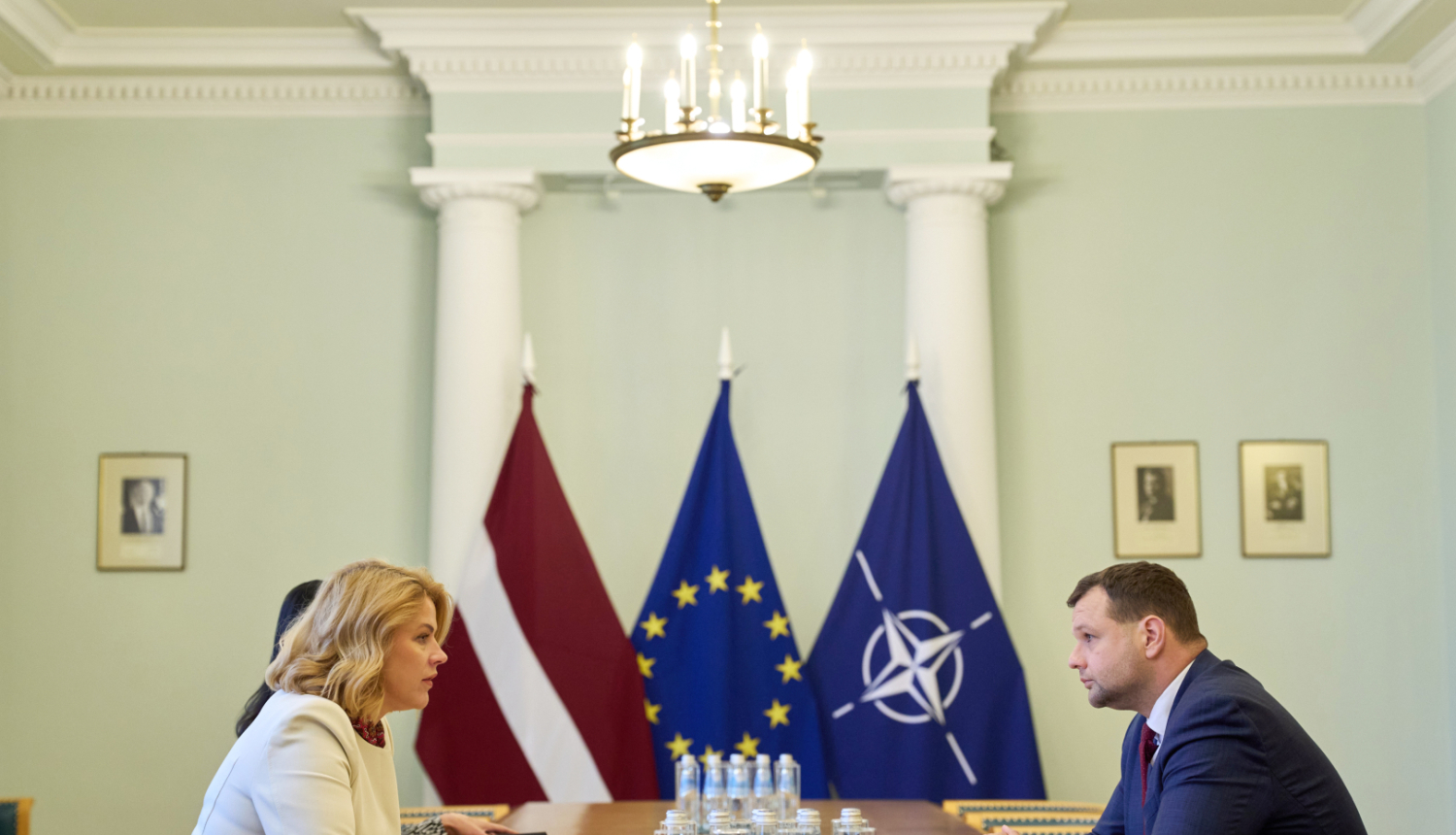 Ministru prezidente Evika Siliņa tiekas ar labklājības ministru Reini Uzulnieku
