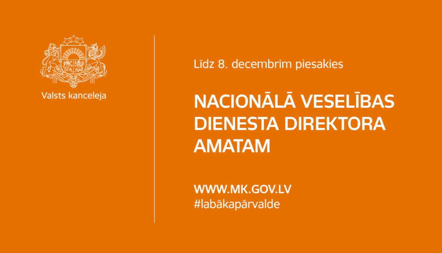 Aicina pieteikties konkursā uz Nacionālā veselības dienesta direktora amatu