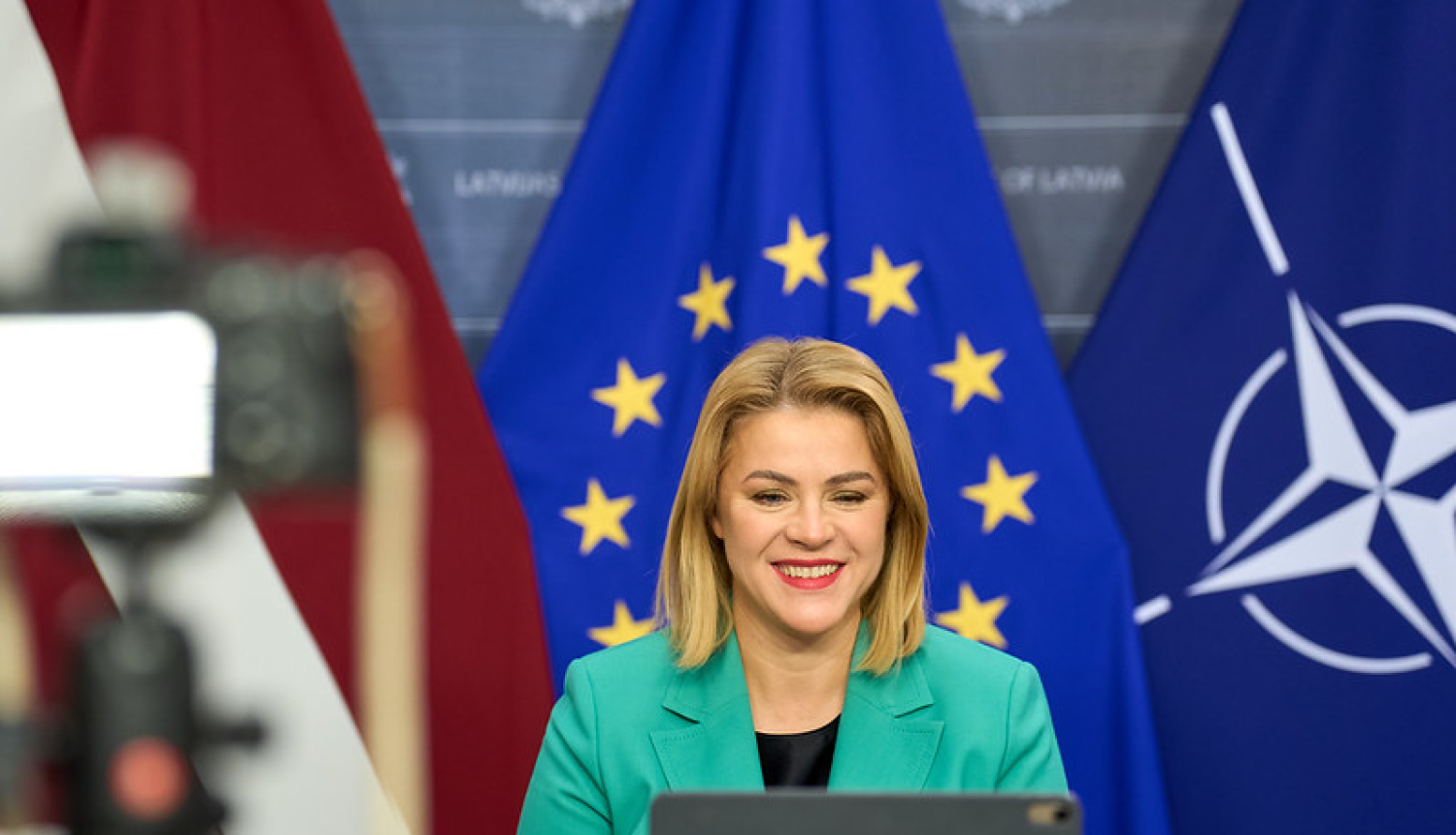 Ministru prezidente Evika Siliņa videozvanā