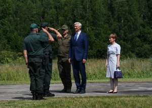 Ministru prezidents Krišjānis Kariņš, Iekšlietu ministre Marija Golubeva apmeklē Austrumu robežu