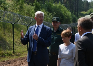 Ministru prezidents Krišjānis Kariņš, Iekšlietu ministre Marija Golubeva apmeklē Austrumu robežu