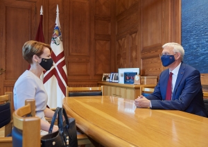 Krišjānis Kariņš un Marija Golubeva