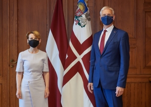 Krišjānis Kariņš un Marija Golubeva