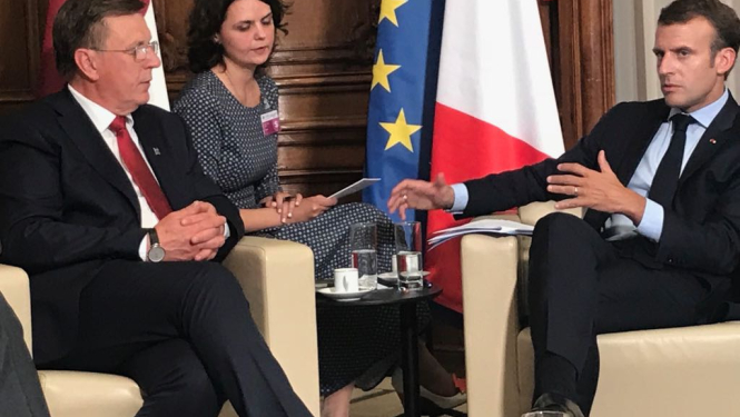 M. Kučinskis ar Francijas prezidentu apspriež abu valstu sadarbību un situāciju Eiropā