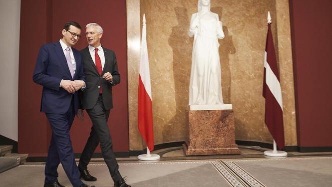 Ministru prezidents Krišjānis Kariņš tiekas ar Polijas premjeru Mateušu Moravecki