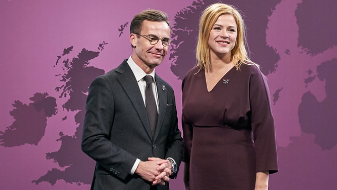 Ministru prezidente Evika Siliņa un Zviedrijas premjerministrs Ulfs Kristersons