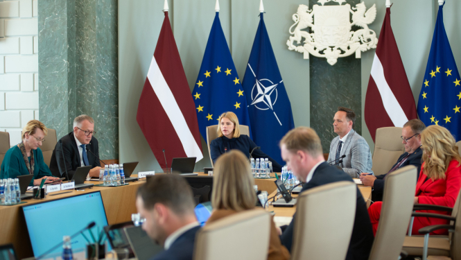 Ministru prezidente Evika Siliņa vada Ministru kabineta sēdi