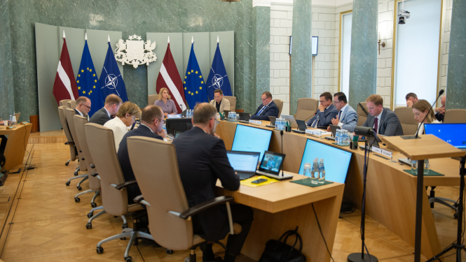 Ministru prezidente Evika Siliņa vada Ministru kabineta sēdi