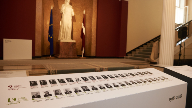 Valdības mājā apskatāma izstāde “Latvijas valdībai 100”