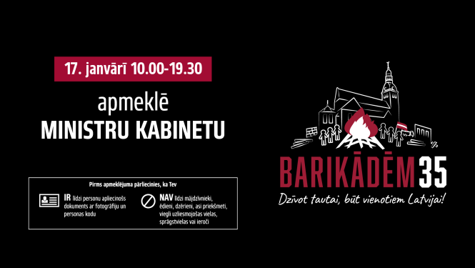 1991. gada barikāžu 35 gadu atceres pasākuma vizuālis