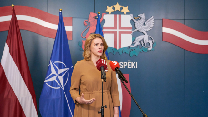 Ministru prezidente Evika Siliņa atbild uz mediju jautājumiem prese konferencē