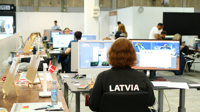 Latvijas komandas pārstāve konkursā "EuroSkills"