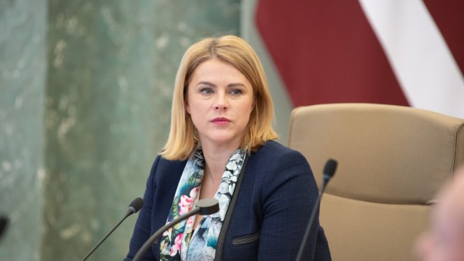 Ministru prezidente Evika Siliņa Ministru kabineta sēdē