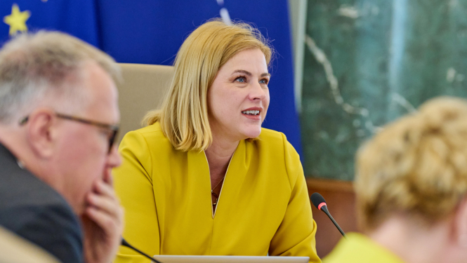 Ministru prezidente Evika Siliņa vada valdības sēdi