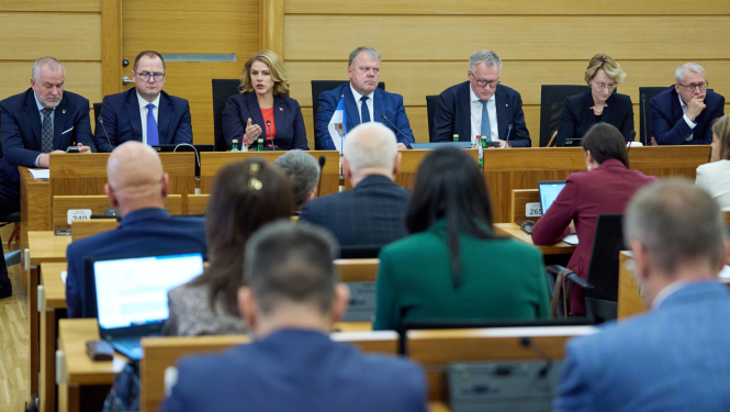 Ministru prezidente Evika Siliņa piedalās Latvijas Pašvaldību savienības Domes sēdē