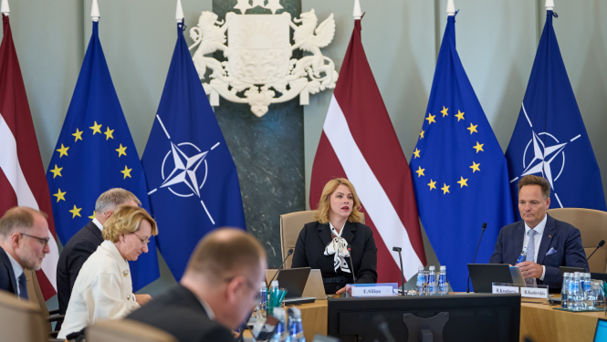 Ministru prezidente Evika Siliņa vada Ministru kabineta sēdi