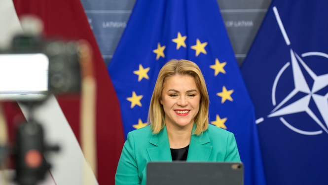 Ministru prezidente Evika Siliņa videozvanā