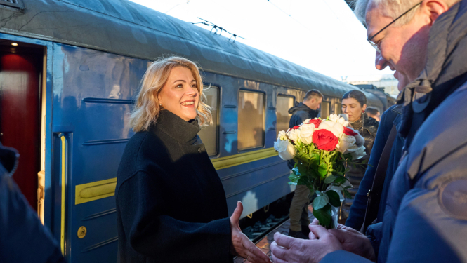 Ministru prezidente Evika Siliņa darba vizītē Ukrainā