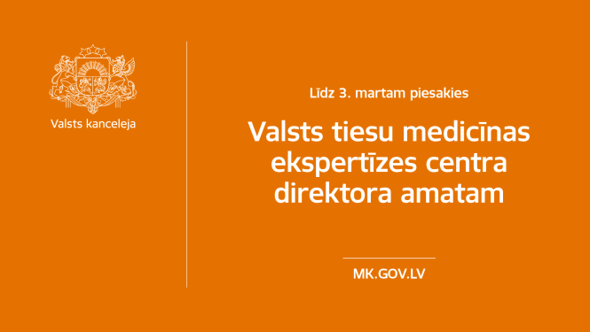 Konkursa vizuālis uz Valsts tiesu medicīnas ekspertīzes centra direktora amatu 