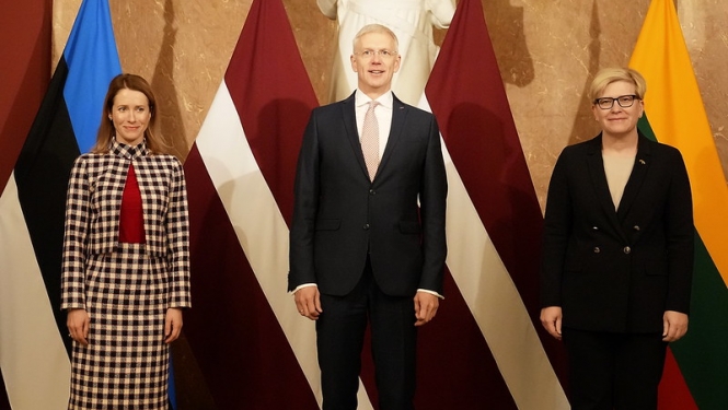 Kaja Kallasa, Krišjānis Kariņš un Ingrīda Šimonīte Ministru kabinetā