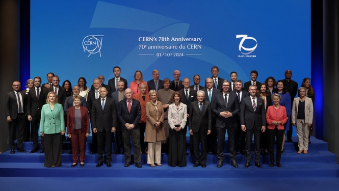 Eiropas Kodolpētījumu organizācijas (CERN) 70. gadu jubilejas atklāšanas pasākums 