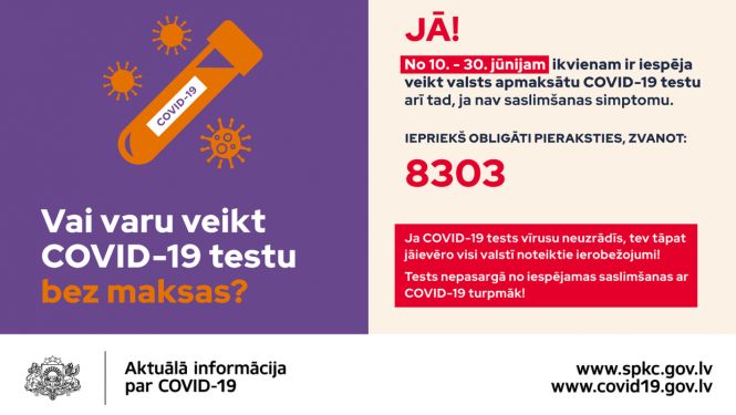 Arī turpmāk ārsti varēs sniegt konsultācijas attālināti; Covid-19 testēšana netiks pārtraukta – valsts apmaksātu testu var saņemt ikviens