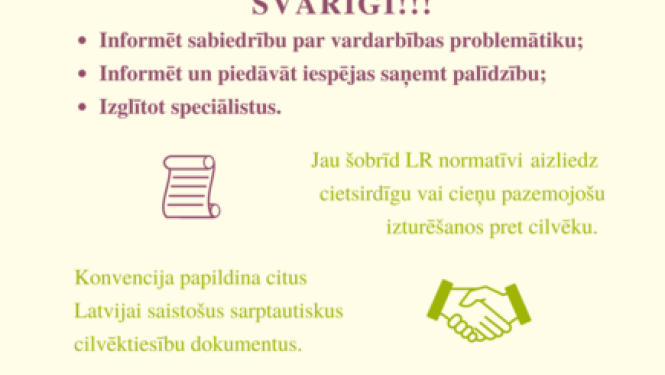 Labklājības ministrijā izstrādāts likumprojekts par Stambulas konvencijas ratifikāciju