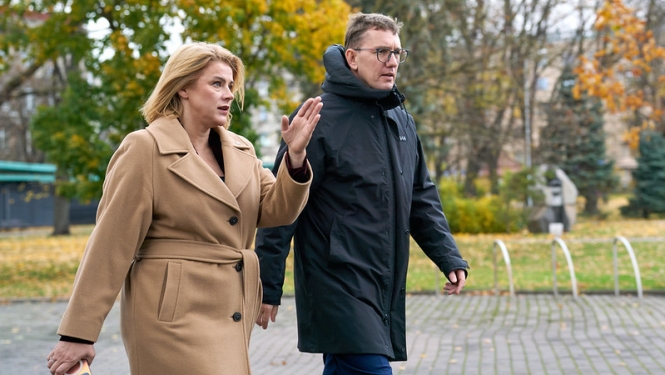 Evika Siliņa un Kristens Mihals