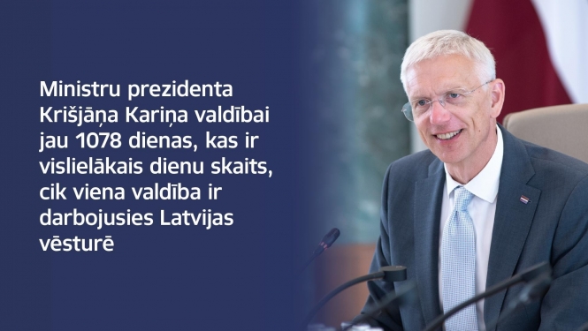 Kariņa valdībai jau 1078 dienas