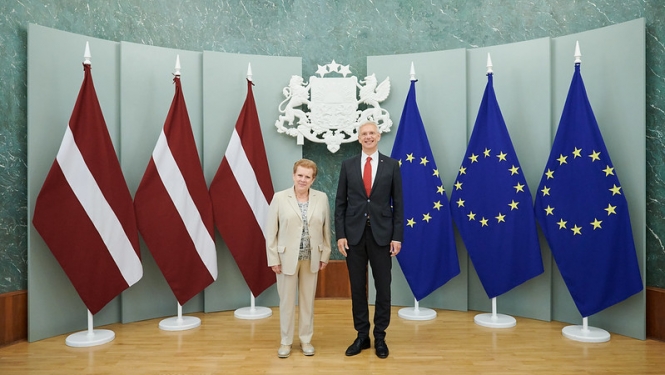 Krisjānis Kariņš un Katerina Trautmane