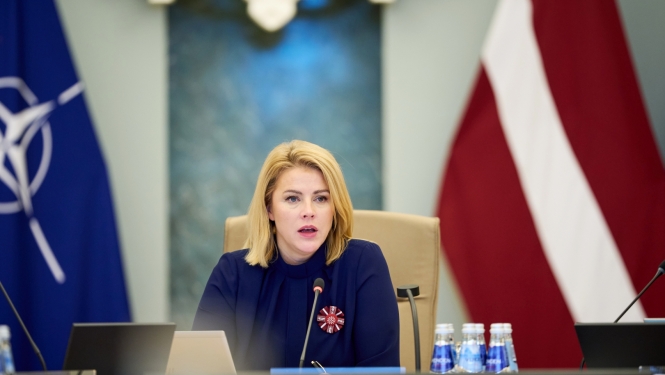 Ministru prezidente Evika Siliņa vada Ministru kabineta sēdi