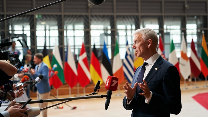 Ministru prezidents Krišjānis Kariņš Eiropadomē