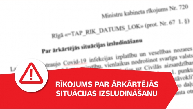 Rīkojums par ārkārtas situāciju