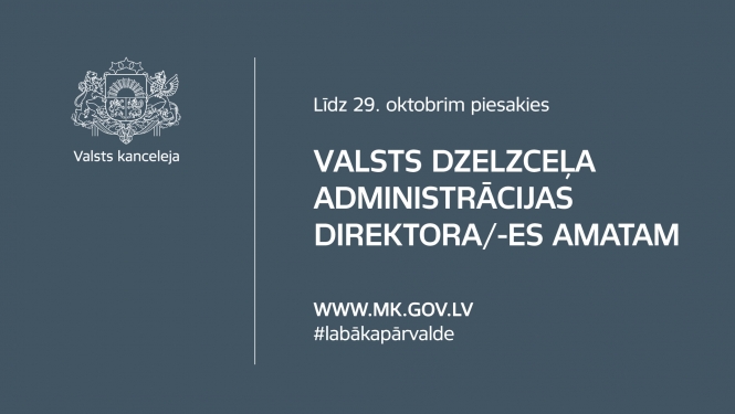 Līdz 29.oktobrim piesakies Valsts dzelzceļa administrācijas direktora/es amatam