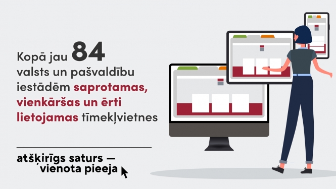 Vizuālis ar uzrakstu "atšķirīgs saturs - vienota pieeja"