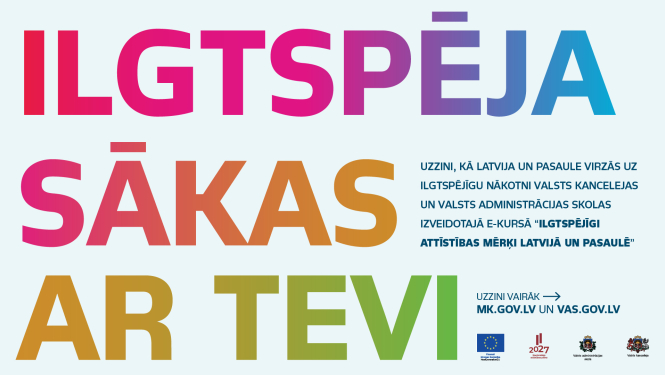 Ilgtspēja sākas ar tevi