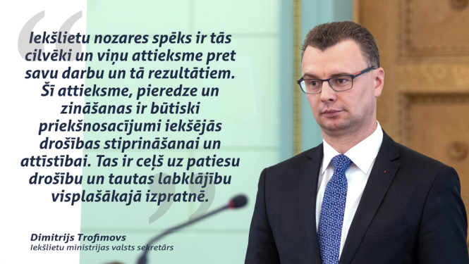 Par Iekšlietu ministrijas valsts sekretāru apstiprināts Dimitrijs Trofimovs