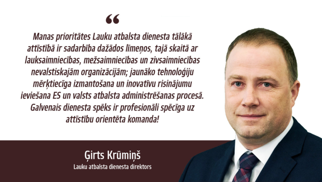Lauku atbalsta dienestu vadīs Ģirts Krūmiņš