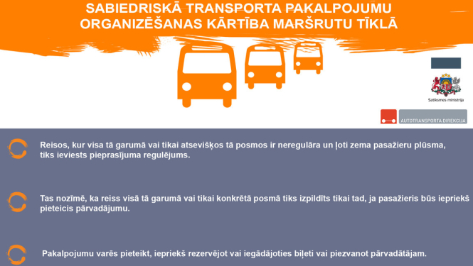 Valdība lemj uzlabot sabiedriskā transporta pakalpojumu organizēšanas kārtību