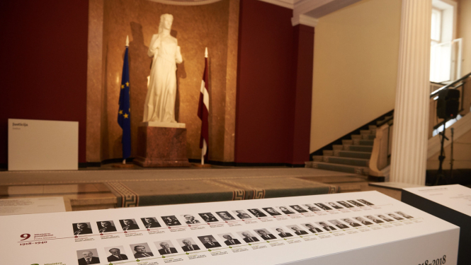 Valdības mājā apskatāma izstāde “Latvijas valdībai 100”