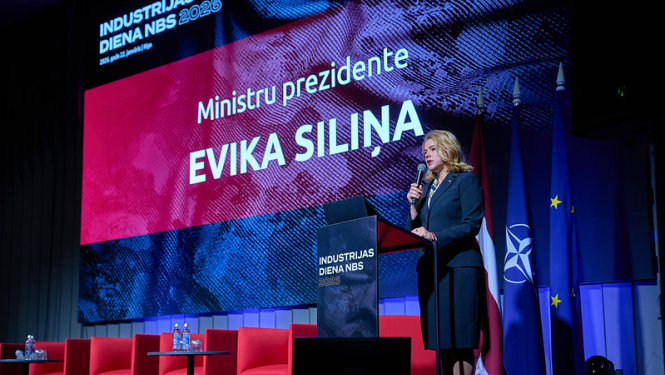 Ministru prezidente Evika Siliņa, šodien, 22. janvārī, atklāja ikgadējo drošības un aizsardzības industrijas pasākumu “Industrijas diena NBS 2026”