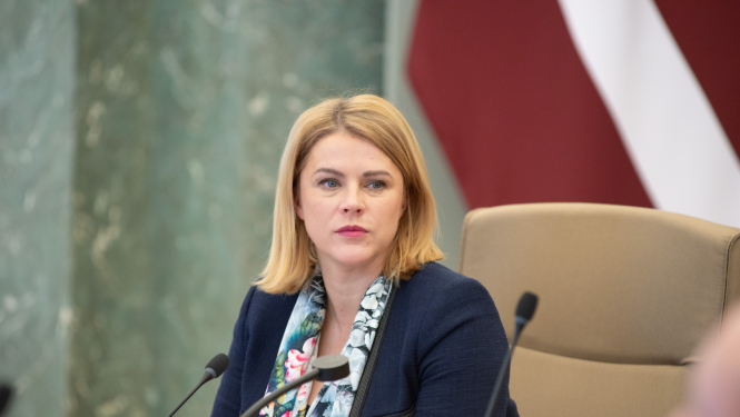 Ministru prezidente Evika Siliņa Ministru kabineta sēdē