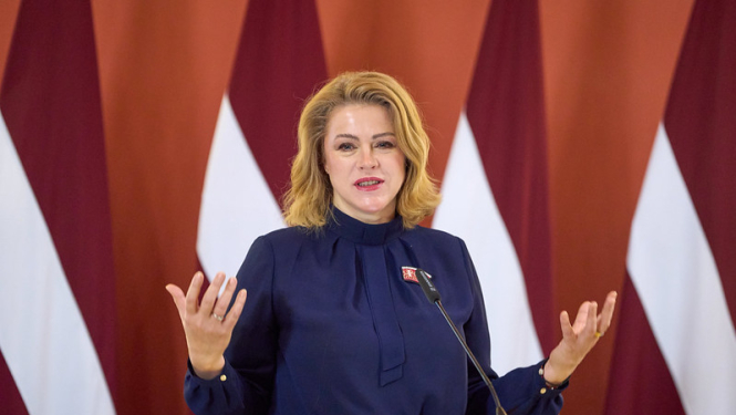 Ministru prezidente Evika Siliņa piedalās konferencē