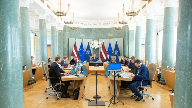 Ministru prezidente Evika Siliņa vada MK sēdi