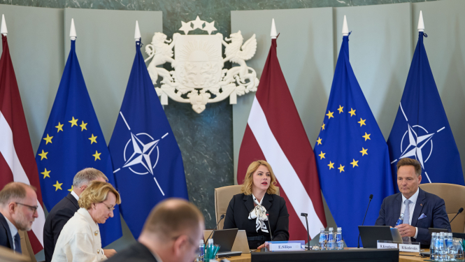 Ministru prezidente Evika Siliņa vada Ministru kabineta sēdi