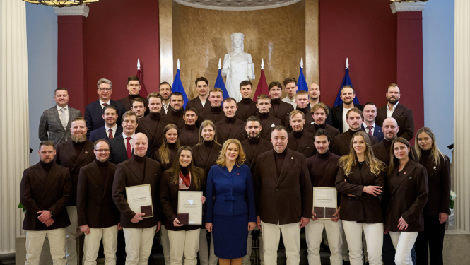 Ministru prezidente Evika Siliņa Ministru kabinetā uzņem Latvijas olimpiešus